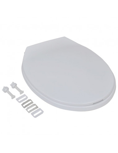 Copriwater a Chiusura Rallentata 2pz Plastica Bianco