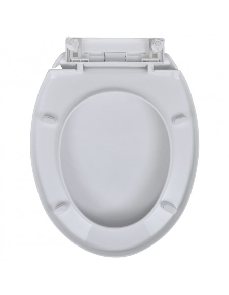 Copriwater a Chiusura Rallentata 2pz Plastica Bianco