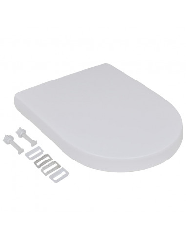 Copriwater a Chiusura Rallentata 2 pz Plastica Bianco