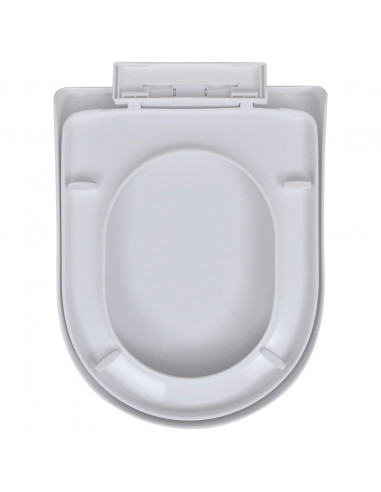 Copriwater a Chiusura Rallentata 2 pz Plastica Bianco