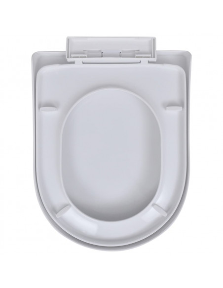 Copriwater a Chiusura Rallentata 2 pz Plastica Bianco