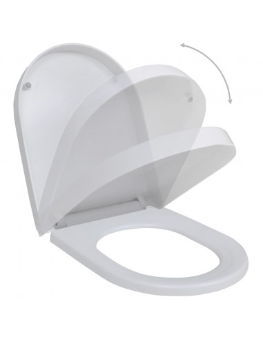 Copriwater a Chiusura Rallentata 2 pz Plastica Bianco