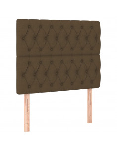 Giroletto a Molle con Materasso Marrone Scuro 90x190cm Tessuto