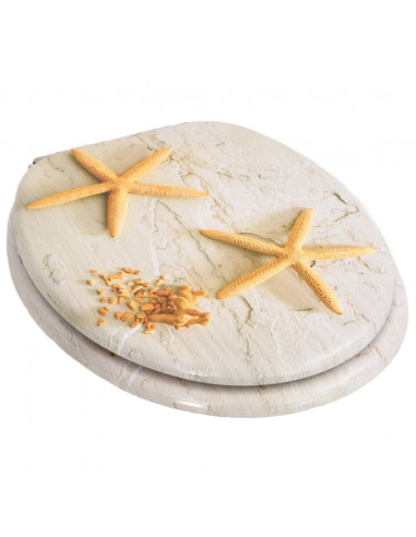 Copriwater 2 pz con Chiusura Ammortizzata in MDF Stella Marina