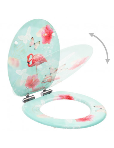 Copriwater 2 pz con Chiusura Ammortizzata in MDF Fenitcottero