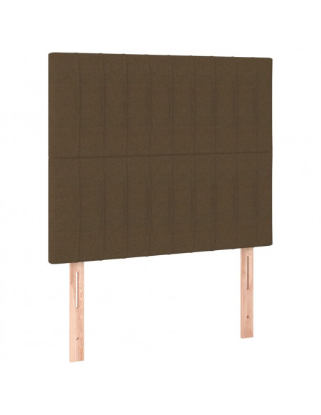 Giroletto a Molle con Materasso Marrone Scuro 90x200 cm Tessuto