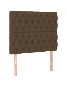 Giroletto a Molle con Materasso Marrone Scuro 90x200 cm Tessuto