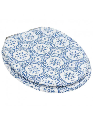 Copriwater 2 pz con Chiusura Ammortizzata MDF Design Porcellana