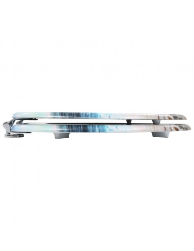 Tavolette WC con Coperchi 2 pz in MDF Design Conchiglie