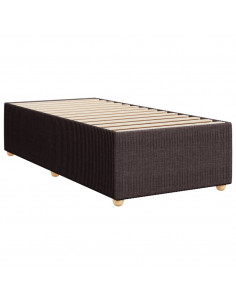 Giroletto a Molle con Materasso Marrone Scuro 90x200 cm Tessuto