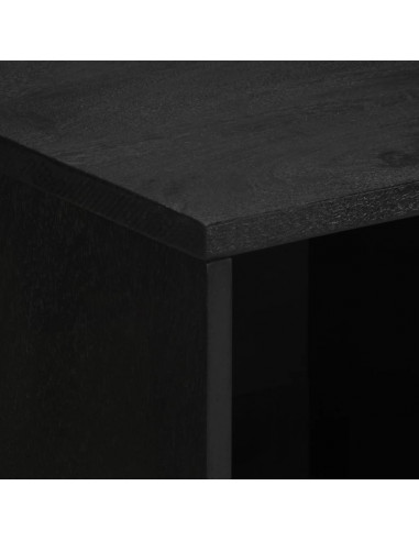 Credenza Nera 80x33x75 cm in Legno Multistrato