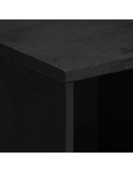 Credenza Nera 80x33x75 cm in Legno Multistrato