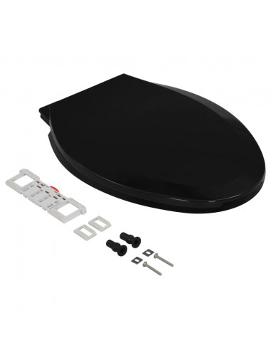 Copriwater Ammortizzato a Sgancio Rapido Nero