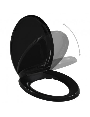 Copriwater Ammortizzato a Sgancio Rapido Nero