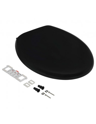 Copriwater Ammortizzato a Sgancio Rapido Nero