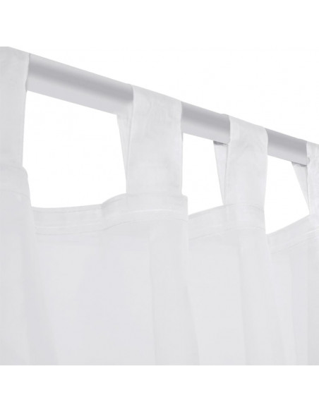 Tenda Trasparente di Voile Bianca 140 x 175 cm 2 pz