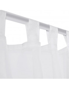 Tenda Trasparente Colore Bianco 140 x 225 cm 2 pezzi 2
