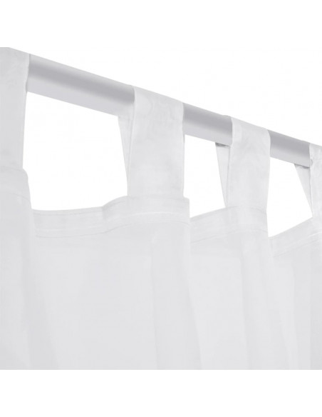 Tende Trasparenti di Voile Bianco 140 x 245 cm 2 pz
