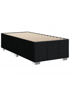 Giroletto a Molle con Materasso Nero 100x200 cm in Tessuto