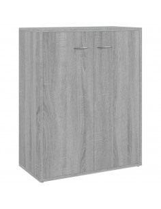 Credenza Grigio Sonoma 60x30x75 cm in Legno Multistrato 2