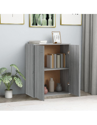 Credenza Grigio Sonoma 60x30x75 cm in Legno Multistrato