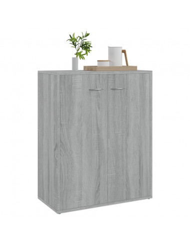 Credenza Grigio Sonoma 60x30x75 cm in Legno Multistrato