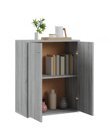 Credenza Grigio Sonoma 60x30x75 cm in Legno Multistrato