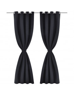 Tenda Termica Oscurante Foderata Nera Blackout 135 x 245 cm 2 pz 2