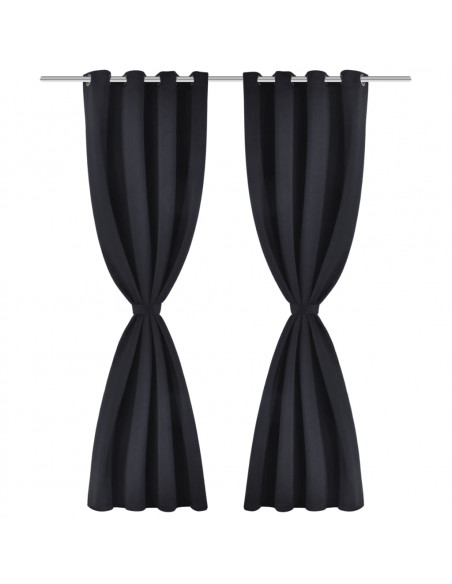 Tenda Termica Oscurante Foderata Nera Blackout 135 x 245 cm 2 pz