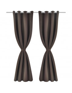 Tende Oscuranti 2 pz con Anelli in Metallo 135 x 245 cm 2