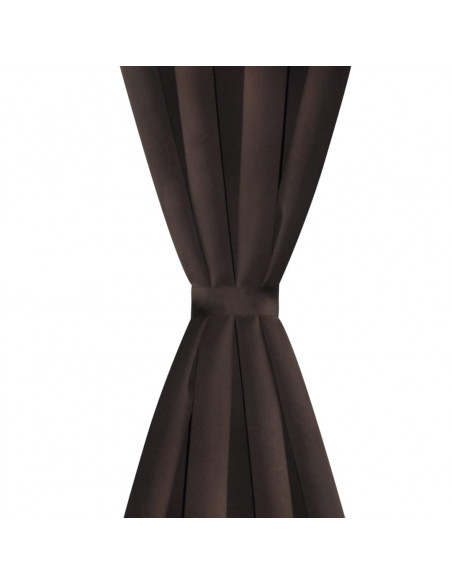 Tende Oscuranti 2 pz con Anelli in Metallo 135 x 245 cm