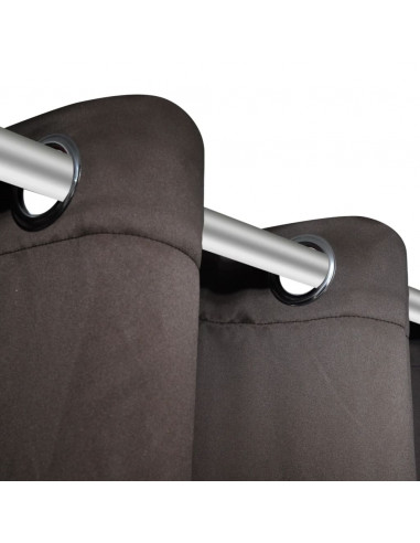 Tende Oscuranti 2 pz con Anelli in Metallo 135 x 245 cm