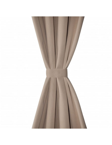 Tende Oscuranti Blackout Crema con Anelli di Metallo 135 x 245 cm 2 pz