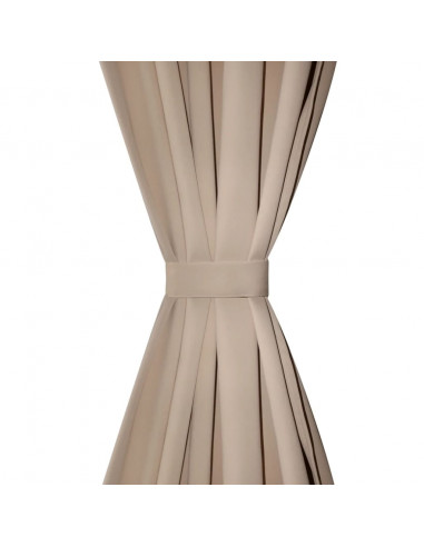 Tende Oscuranti Nere 2 pz con Orlo Ribattuto 135 x 245 cm