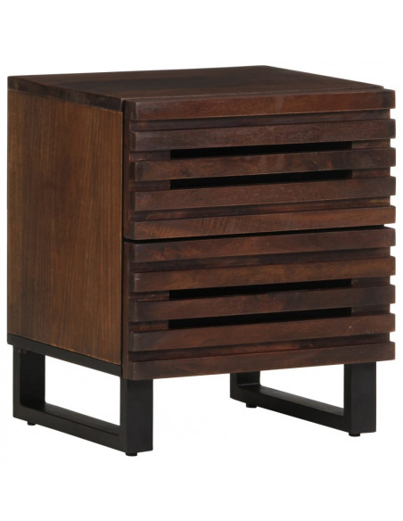 Comodini 2pz 40x34x46 cm in Legno Massello di Mango