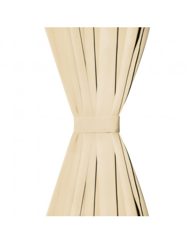 Tende in Micro Raso 2 pz con Passanti 140x175 cm Beige