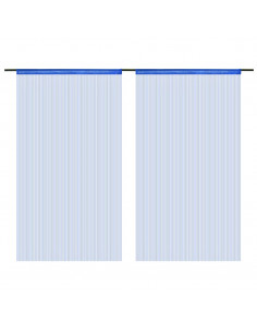 Tende a Filo 2 pz 100x250 cm Blu 2