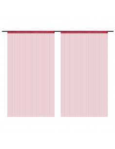 Tende a Filo 2 pz 140x250 cm Rosso Bordò 2