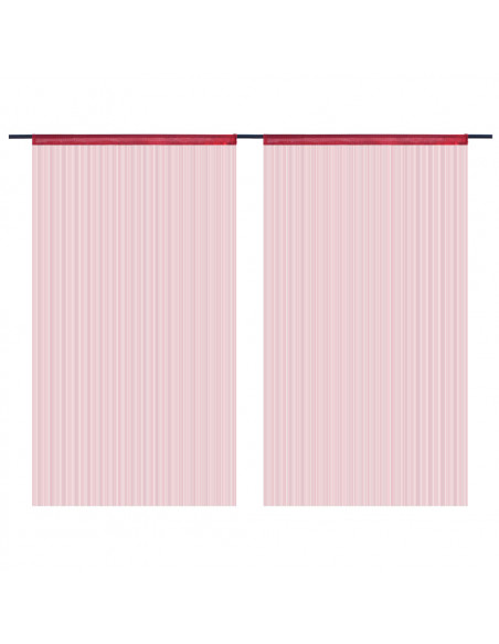 Tende a Filo 2 pz 140x250 cm Rosso Bordò