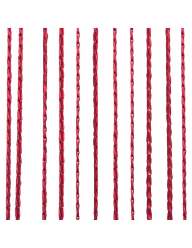 Tende a Filo 2 pz 140x250 cm Rosso Bordò