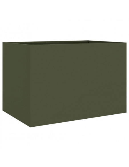 Fioriera Verde Oliva 62x40x39 cm in Acciaio Laminato a Freddo