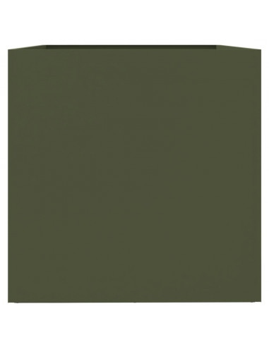 Fioriera Verde Oliva 62x40x39 cm in Acciaio Laminato a Freddo