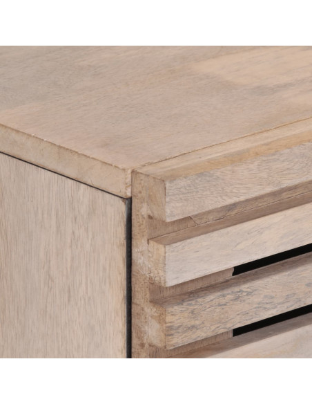 Credenza Bianca 60x34x75 cm in Legno Massello di Mango