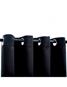 Tenda Oscurante con Anelli in Metallo Nera 290x245  cm 2