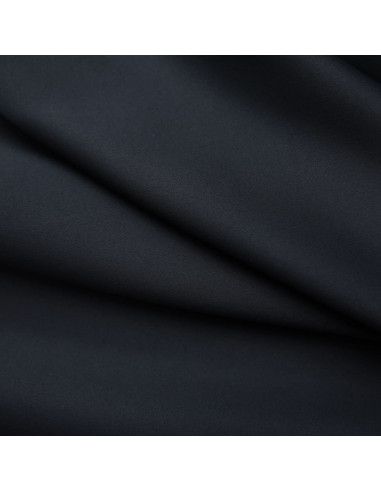Tende Oscuranti con Ganci 2 pz Nere 140x175 cm