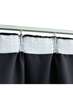 Tenda Oscurante con Ganci Nera 290x245 cm 2