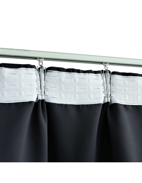 Tenda Oscurante con Ganci Nera 290x245 cm