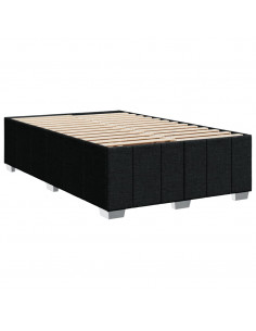 Giroletto a Molle con Materasso Nero 120x190 cm in Tessuto
