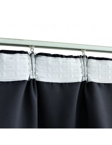 Tenda Oscurante con Ganci Antracite 290x245 cm