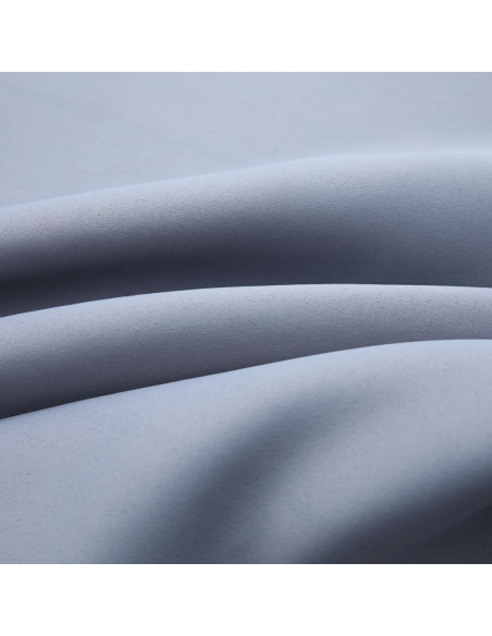 Tende Oscuranti con Anelli in Metallo 2 pz Grigie 140x175 cm